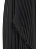 Black Pleated Dress with Asymmetrical bottom