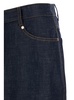 Maxi Blue Skirt With Contrasting Stitching In Cotton Denim Woman