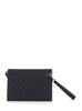 Black and Grey Clutch with GG Detail in GG Supreme Canvas Man