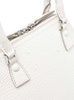 '5AC Micro' White Shoulder Bag with Logo Label in Grainy Leather Woman Maison Margiela