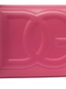 'DG Logo' Pink Shoulder Bag in 3D Quilted Logo Detail in Smooth Leather Woman