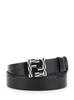 Black Reversible Belt with FF Squared Buckle in Leather Man