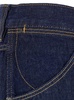 'Ranch' Blue Wide Jeans with Orb Patch in Cotton Denim Man