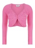 Pink Crop Butterfly Cardigan in Cotton Blend Woman