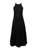 'Cactus' Black Long Dress in Cotton Woman