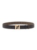 Black and Brown Reversible Belt with FF Buckle in Leather Man