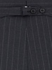 Grey Pinstripe Pants With Concealed Closure In Wool Man