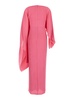 'Adami' Maxi Pink Asymmetric Dress In Pleated Chiffon Woman