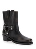 'roxy' Black Western Style Ankle Boots With Brown Nuances In Leather Woman