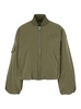 Green Oversized Bomber Jacket in Twill Woman