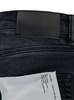 Black Fitted Five-pocket Jeans In Crinkled Effect Denim Woman