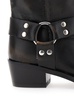 'roxy' Black Western Style Ankle Boots With Brown Nuances In Leather Woman