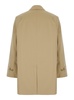 Beige Single-Breasted Trench Coat with Concealed Closure in Gabardine Man