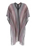 Multicolored Fringed Poncho In Viscose Woman