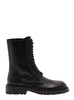 Black Lace-up Combat Boots In Leather Woman Ann Demeulemeester