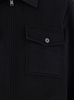 Black Jacket With Collar And Zip Closure In Tech Fabric Man