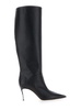 'Superblade' Black Knee-High Boots With Stiletto Heel In Leather Woman