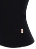 Black Ribbed Tank Top With U Neckline In Cotton And Modal Blend Woman