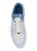 'Skel Top Low' Light Blue And Blue Bi-Color Sneakers With Skeleton Patch In Leather Man