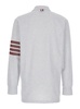 Long Sleeve Polo W/ Knit Chest Pocket In Pique 4 Bar