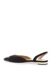 'milanese' Black Slingback Ballet Flats In Grosgrain And Leather Woman