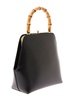 Goji Square Black Leather Handbag With Bamboo Handle Jil Sander Woman