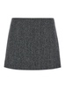 Grey Mini-Skirt in Wool Blend Woman