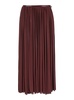 Long Bordeaux Pleated Skirt in Stretch Fabric Woman