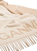 Beige Wool Scarf With Logo