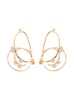 'constellation' Gold-colored Multi Hoops Earrings In Sterling Silver Woman