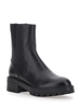 'saint Honore' Black Ankle Boots With Lug Sole In Leather Woman