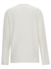 White Long Sleeve T-shirt With Contrasting Logo Print In Cotton Woman