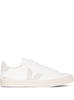 White Low-top Sneakers With Logo Patch In Leather Man Veja