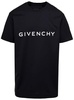 Black Crewneck T-shirt With Contrasting Logo Print In Cotton Man