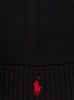 Black Beanie With Red Pony Embroidery In Wool Man