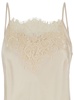 'chantal' Mini White Dress With Tonal Lace Trim In Silk Woman