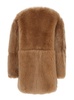 Beige Crewneck Shearling Jacket in Fur Woman