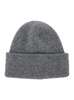 Grey 'Le Bonnet Gros Grain' with Logo Patch on the Brim in Cashmere and Wool Man