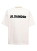 Jil Sander Man 's White Oversize Cotton T-shirt With Logo Print