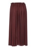 Long Bordeaux Pleated Skirt in Stretch Fabric Woman