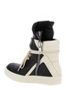 Geo-basket Black Anche White High-top Sneakers With Contrasting Details In Leather Woman