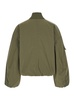 Green Oversized Bomber Jacket in Twill Woman