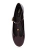 'Marcie' Bordeaux Ballet Flats with Gold Buckle in Patent Leather Woman