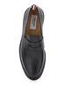 Black Slip-on Loafers With Loop Detail In Leather Man