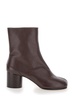 'tabi' Brown Ankle Boots With Pre-shaped Toe In Leather Woman