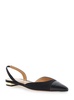 'milanese' Black Slingback Ballet Flats In Grosgrain And Leather Woman