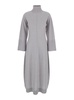 'Diomede' Long Grey Dress With High Neck In Wool Blend Woman in Grey