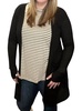 sierra ribbed cardigan in black