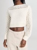 larson crop pullover in antique white