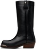 Black Steel Western Boots